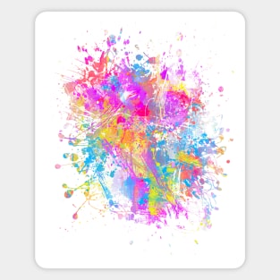 Abstract Vibrant Multicolor Brush Strokes and Splatters 9 Magnet